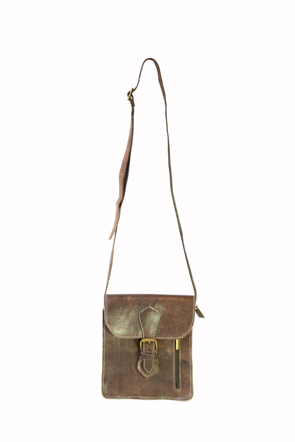 🤎 Bolso bandolera de cuero vintage – Compacto y con estilo