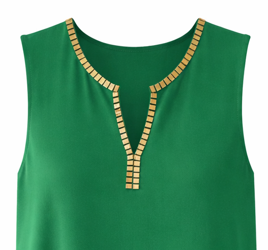 ✨ Vestido verde estilo evasé de alta calidad