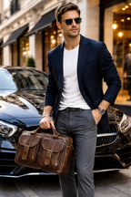 🤎 Bolso de cuero vintage multifunción – Estilo y carácter