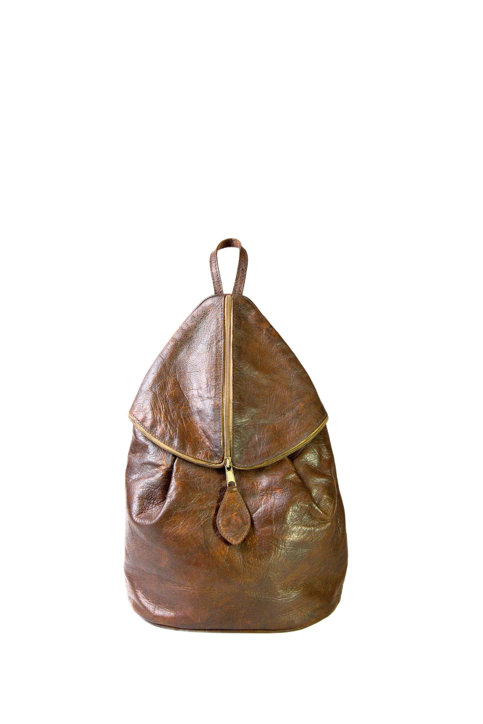 🤎 Mochila de cuero vintage – Minimalismo con carácter