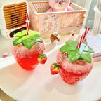 Vaso Fresa Cute con Pajita 🍓