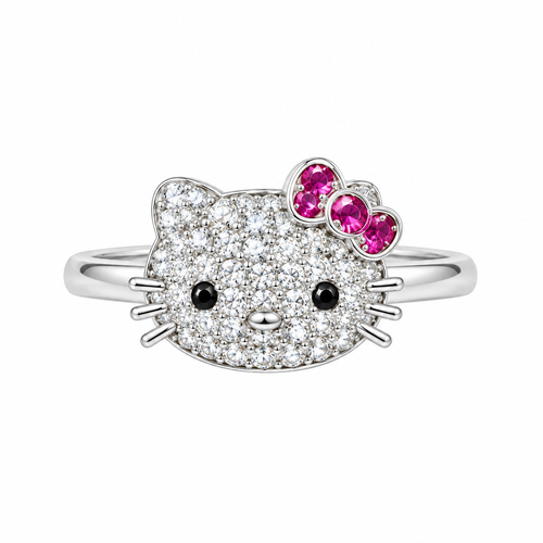Anillo Hello Kitty · Plata 925 · Hecho a Mano 🎀
