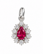 Colgante Gota Rubí · Plata 925 · Hecho a Mano