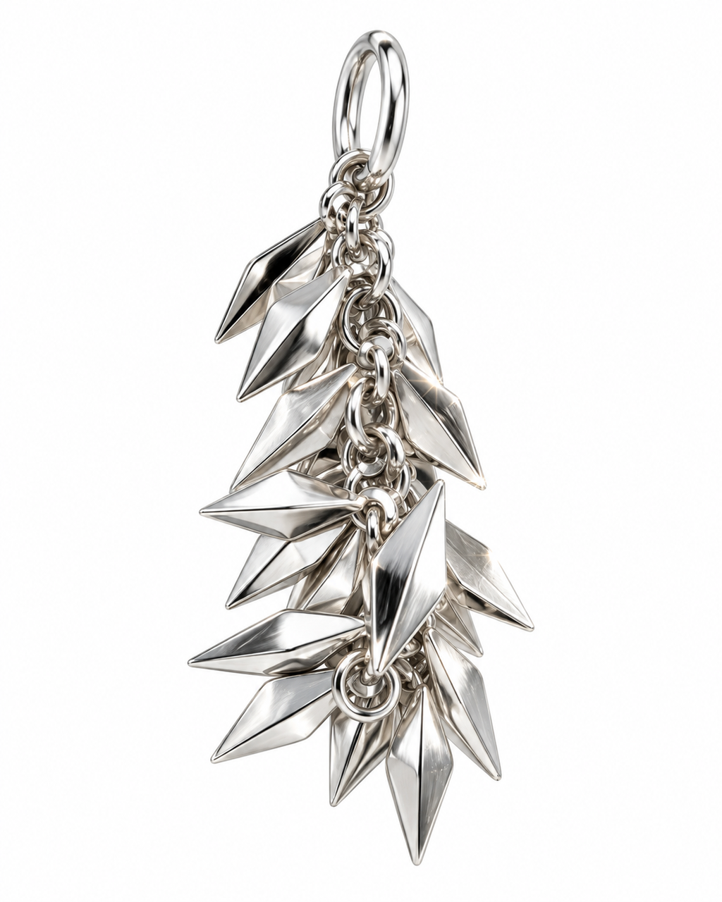 ✨ Colgante Geométrico · Plata · Hecho a Mano