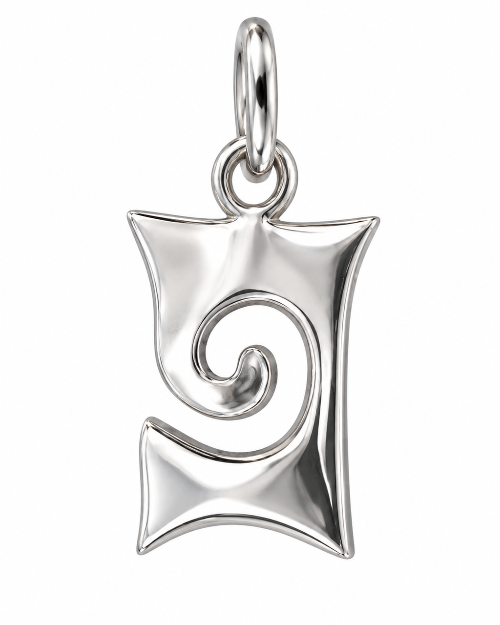 ✨ Colgante artesanal de plata – Espiral