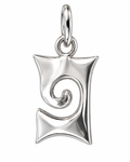✨ Colgante artesanal de plata – Espiral
