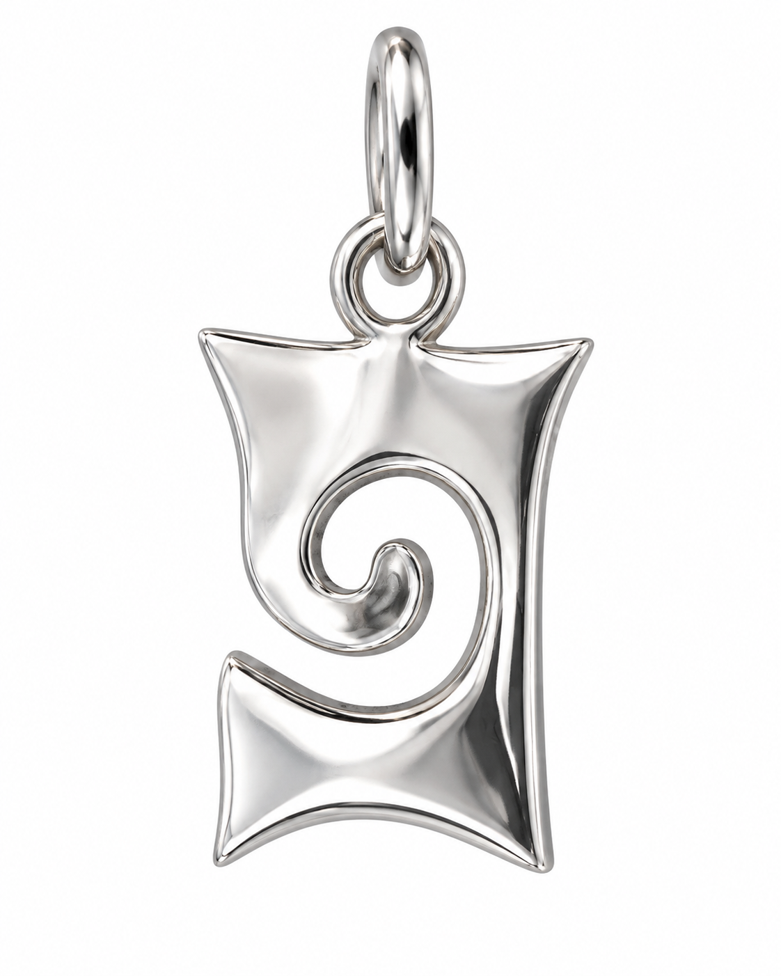 ✨ Colgante artesanal de plata – Espiral